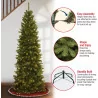 Pre-Lit Artificial Slim Christmas Tree