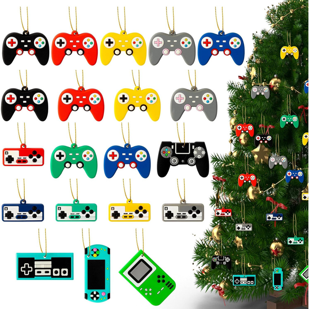 Christmas Video Game Controller Ornaments Set