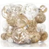 36PCS Christmas Ball Ornaments Large Shatterproof Clear Plastic Champagne Christmas Ornaments Hanging Christmas Tree Decorations