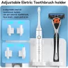 Automatic Toothpaste Dispenser w/ Space-Saving Wall Mounting Toothbrush Holder
