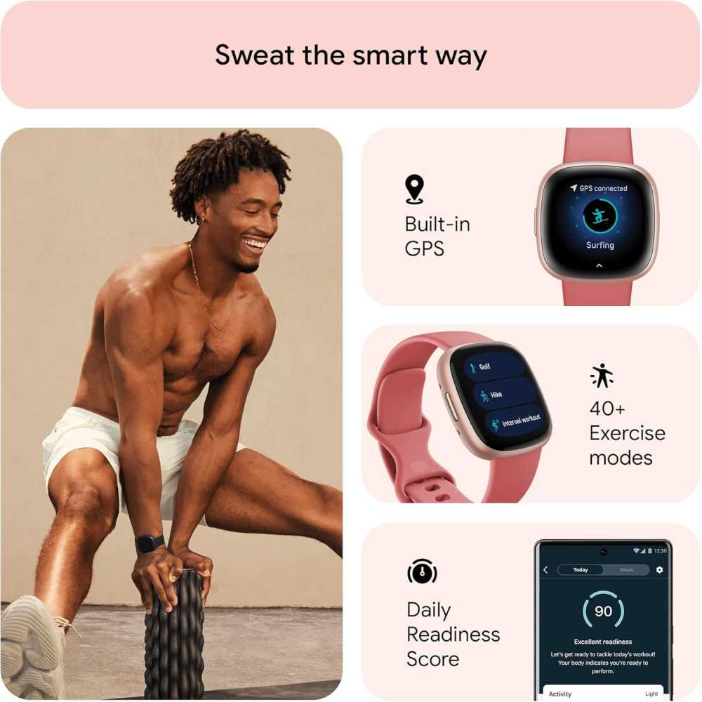 Fitbit Versa 4 Smart Watch for Peak Performance and Holistic Wellness | TekChoice Electronics