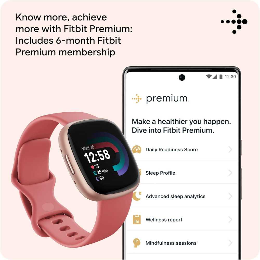 Fitbit Versa 4 Smart Watch for Peak Performance and Holistic Wellness | TekChoice Electronics