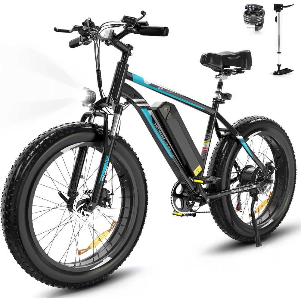 26 inch Fat Tire E-Bike with Powerful Motor and Removable Battery for All Terrains | TekChoice Electronics