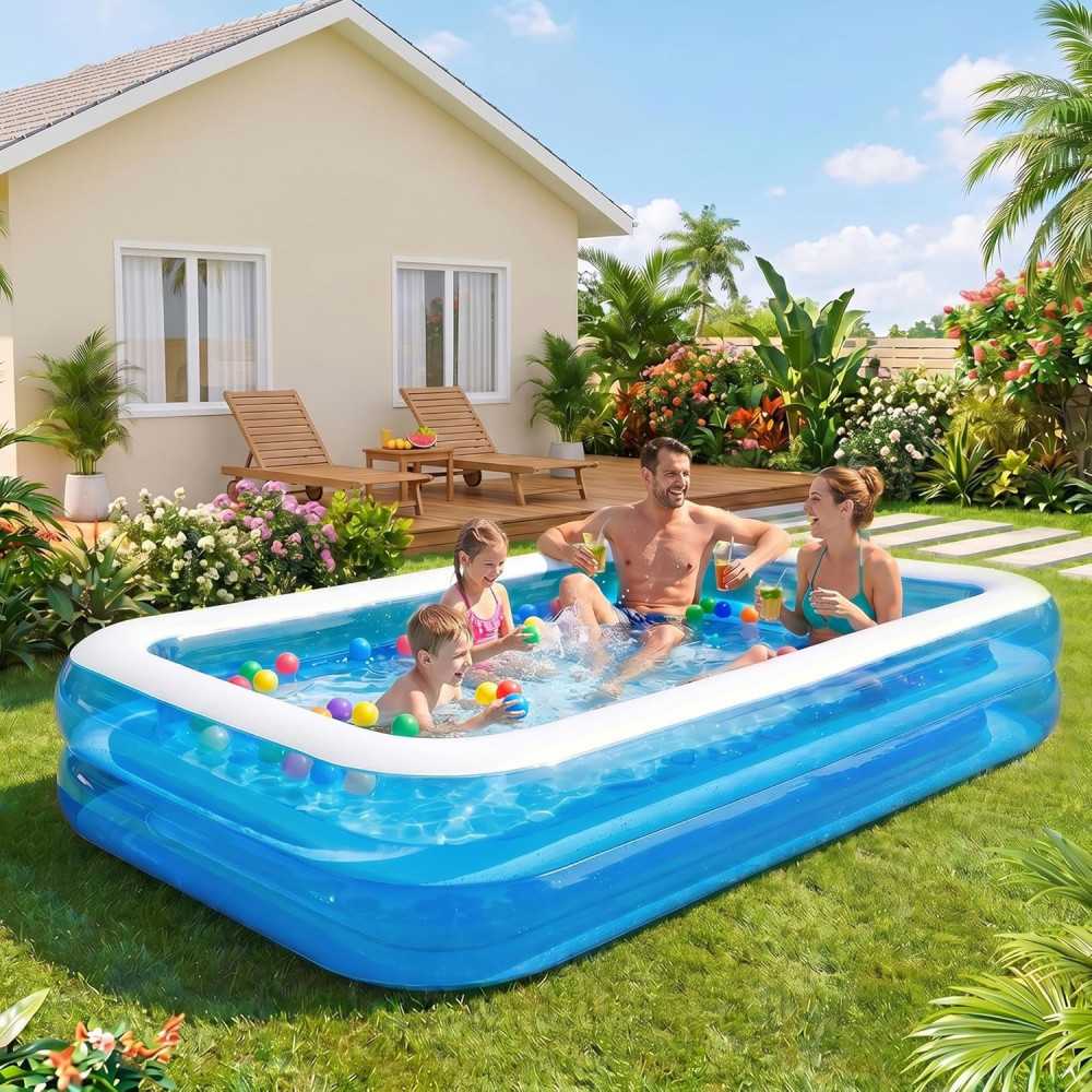 Extra Large Heavy Duty Inflatable Swimming Pool for Endless Family Fun ...
