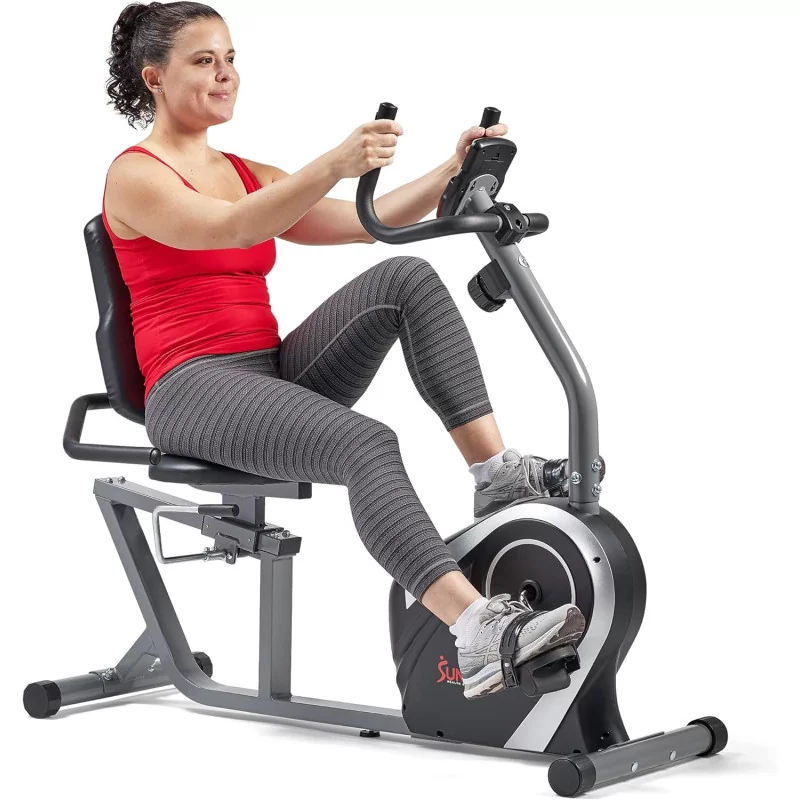 Sunny Health & Fitness Magnetic Recumbent Bike w/ Optional SunnyFit® App