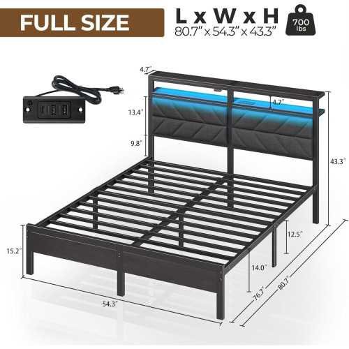 LED Bed Frame with Under Bed Storage and Noise-Free Design | TekChoice Electronics