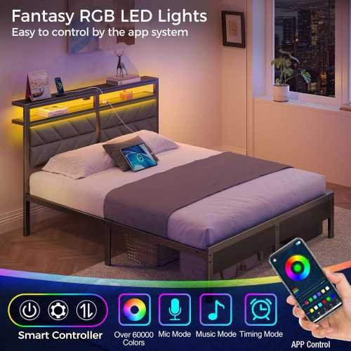 LED Bed Frame with Under Bed Storage and Noise-Free Design | TekChoice Electronics