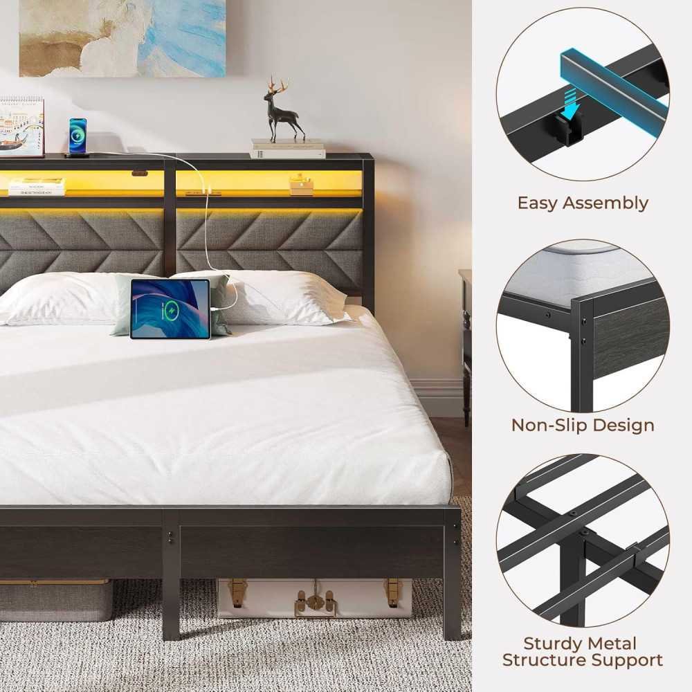 LED Bed Frame with Under Bed Storage and Noise-Free Design | TekChoice Electronics