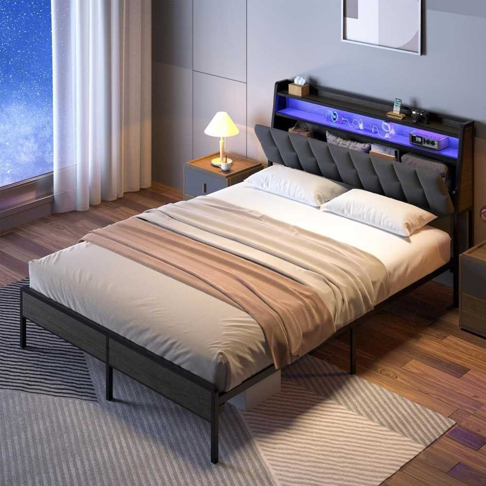 Metal Platform Bed Frame with LED and Tech Upgrades | TekChoice Electronics