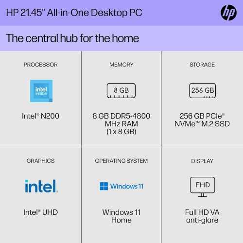 (2024) HP 22 inch All-in-One Desktop - Speed, Style, and Performance in One | TekChoice Electronics