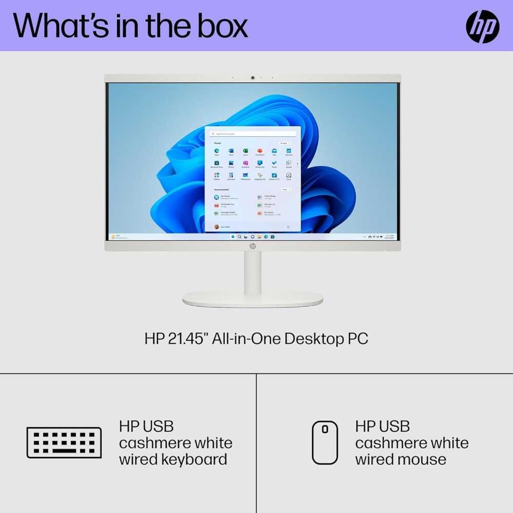 (2024) HP 22 inch All-in-One Desktop - Speed, Style, and Performance in One | TekChoice Electronics