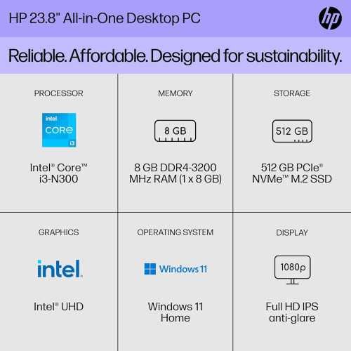 (2023) HP 23.8 inch All-in-One Desktop - Speed, Precision, and Seamless Performance in One Package | TekChoice Electronics