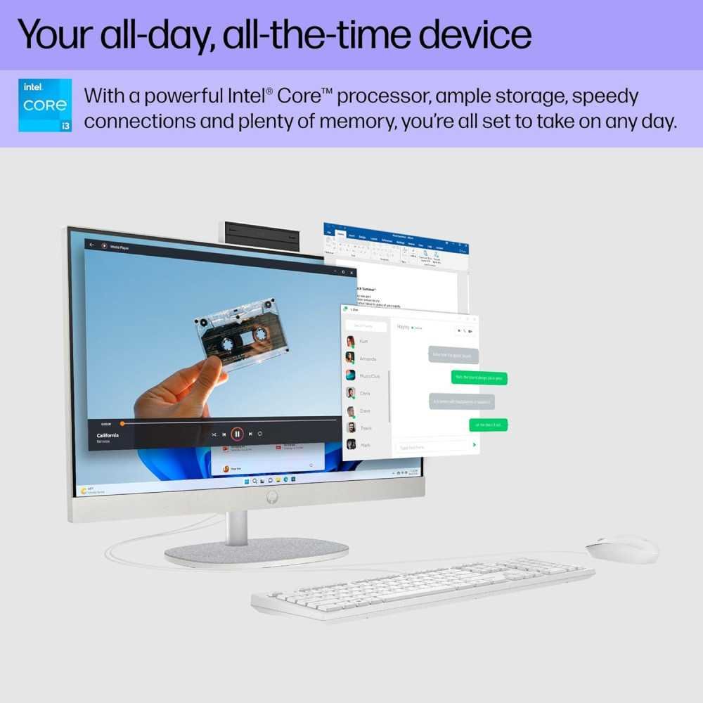 (2023) HP 23.8 inch All-in-One Desktop - Speed, Precision, and Seamless Performance in One Package | TekChoice Electronics