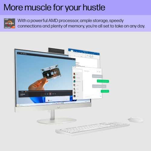 HP 23.8 inch All-in-One Desktop PC with AMD Ryzen 7 and Windows 11 | TekChoice Electronics
