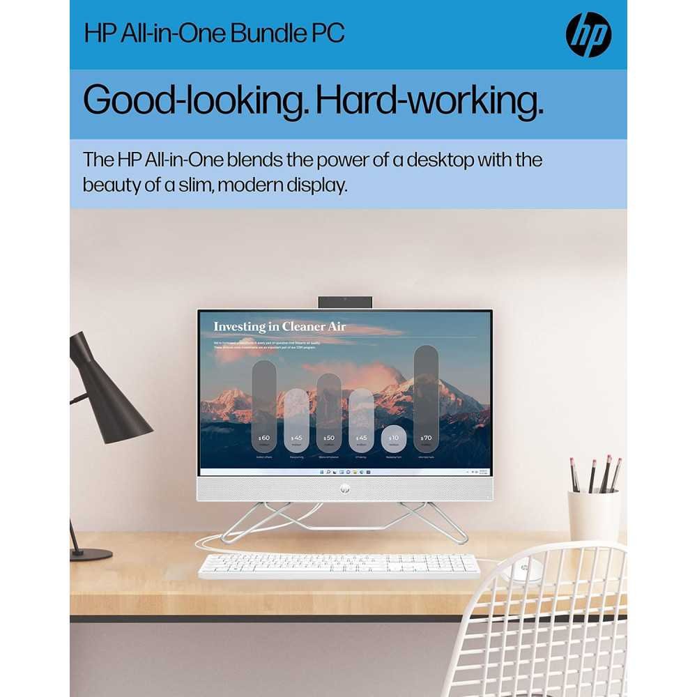 HP 23.8 inch All-in-One PC - Ryzen 5, Radeon Graphics, and Touchscreen Brilliance | TekChoice Electronics