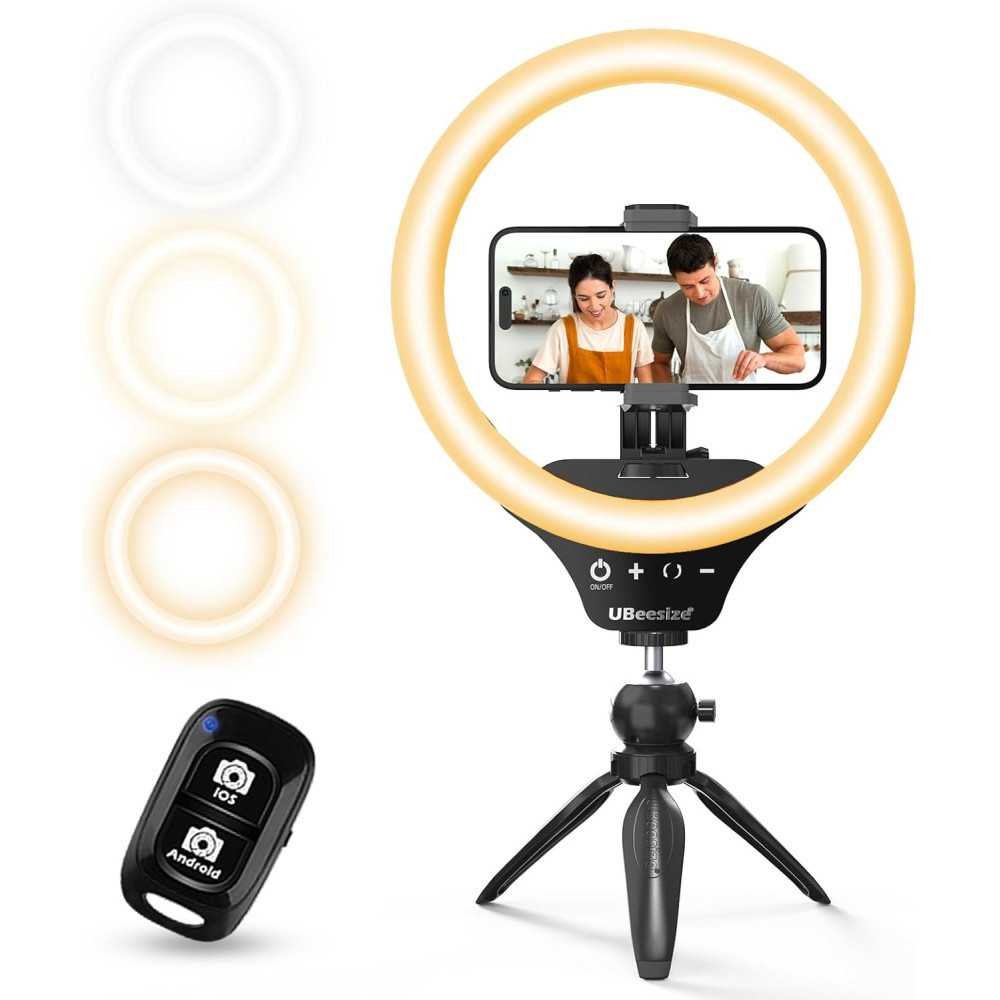 10 inch Selfie Ring Light for Perfect Live Streaming, Makeup, and Content Creation