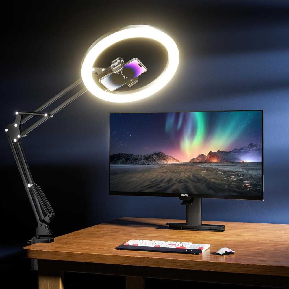 12 inch RGB Selfie Ring Light with 62 inch Tripod Stand for Professional Live Streaming and Content Creation