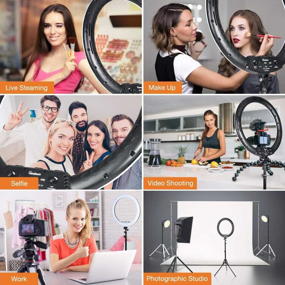 21 inch LED Ring Light Set for Flawless Makeup, Selfies, and Professional Videos