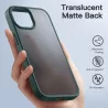 JETech Matte Case for iPhone 15 6.1-Inch: Shockproof, Military Grade Drop Protection, Frosted Translucent Back Phone Cover