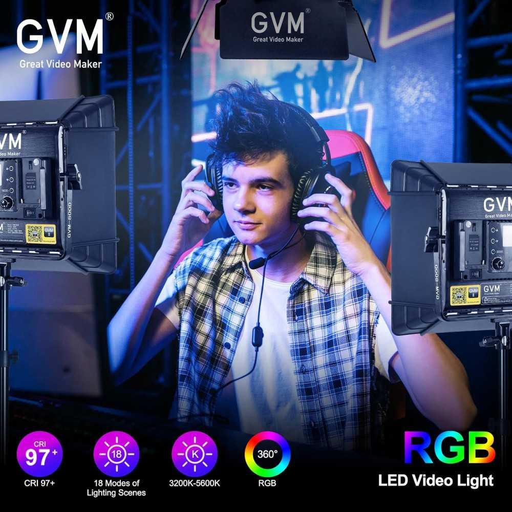 800D RGB Photography Lighting Kits with Bluetooth Control and 18 Lighting Scenes | TekChoice Electronics