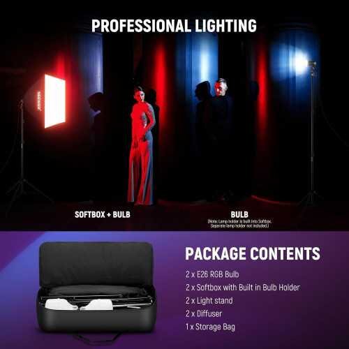 NK800 RGB Softbox Lighting Kit