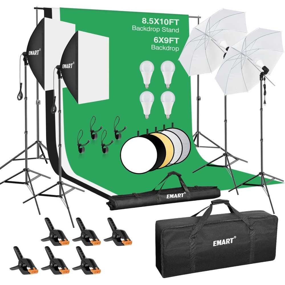 Photography Lighting Kit for Studio, Portrait, and Video Shooting