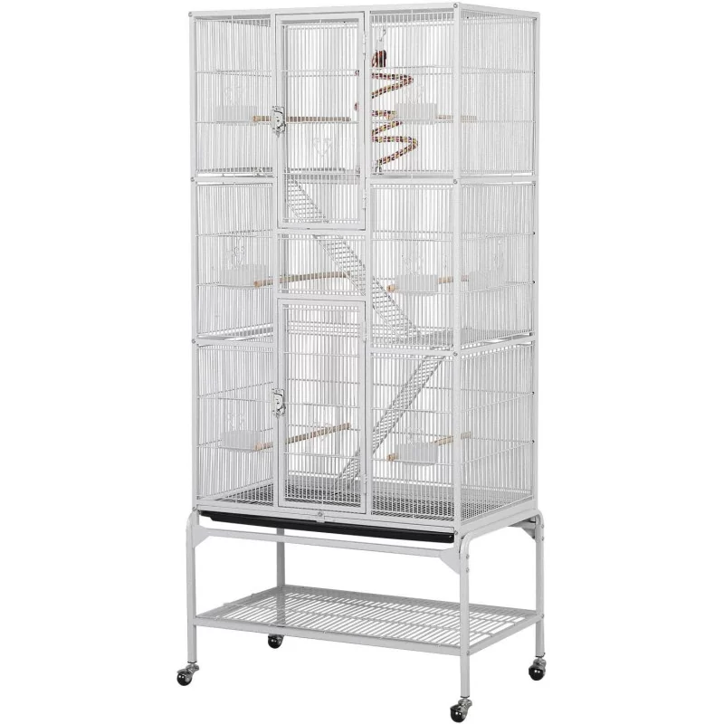 Extra Large Bird Cage - Ideal for Mid-Sized Parrots, Cockatiels, Conures, Parakeets, Lovebirds, and Budgies