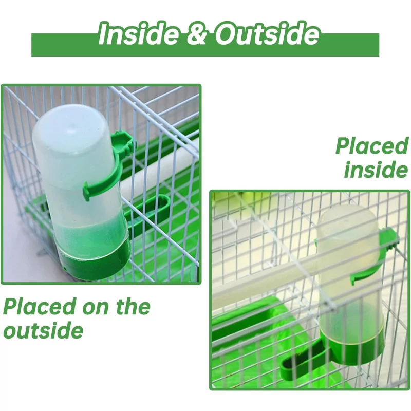 Bird Water Dispenser for Cage - 4pcs Bird Water Bowl w/ 140ml Capacity