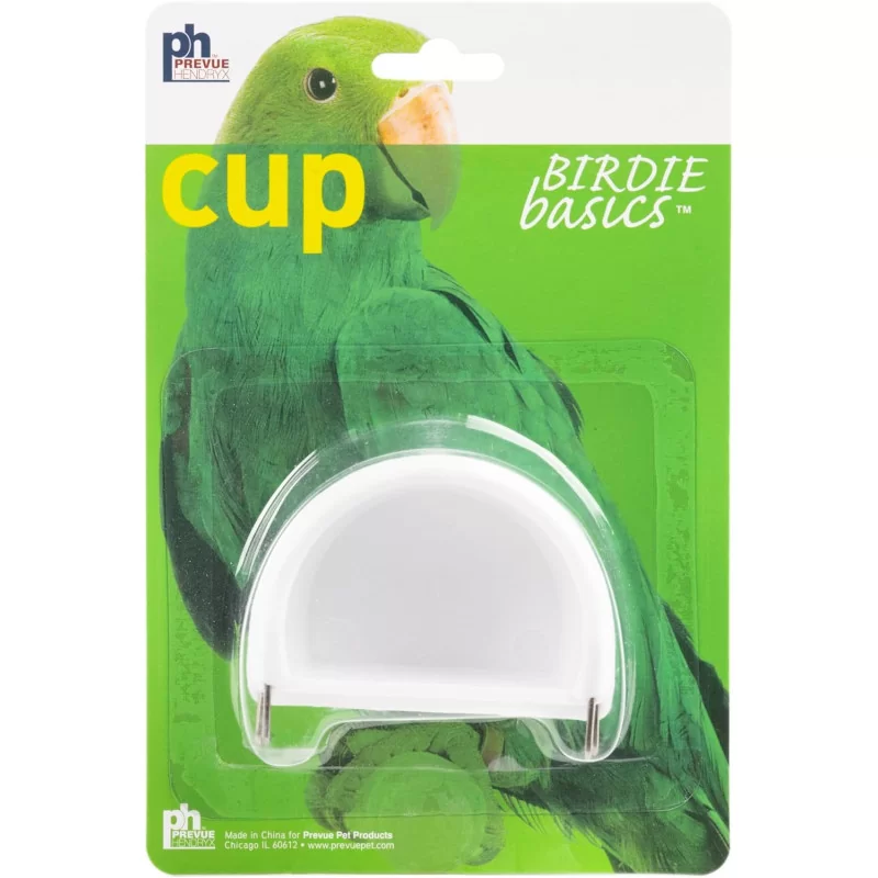 Prevue Pet Products BPV1181 2-Pack Universal Plastic Hanging Cups for Small Birds, Colors Vary