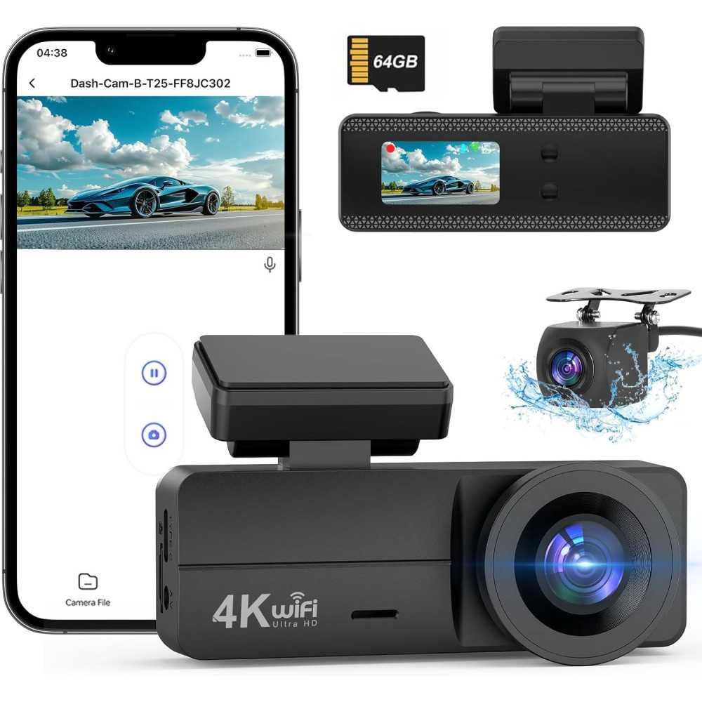 4K Plus 1080P WiFi Dash Cam with Front and Rear Cameras, App Control, and Smart Parking Monitor | TekChoice Electronics 4K Plus 1080P WiFi Dash Cam with Front and Rear Cameras, App Control, and Smart Parking Monitor | TekChoice Electronics