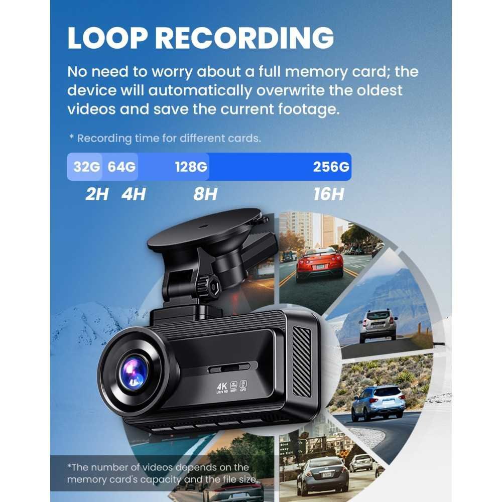 Dual Dash Camera with 4K Quality, GPS, and 24H Protection | TekChoice Electronics