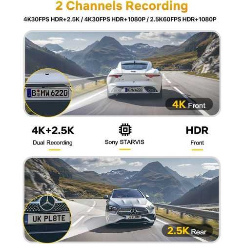 4K Dual Dash Cam with Enhanced Features and Top-Notch Performance | TekChoice Electronics