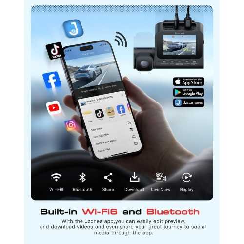 3 Channel 4K Dash Cam with Starvis 2 HDR Night Vision and Triple Camera Setup | TekChoice Electronics