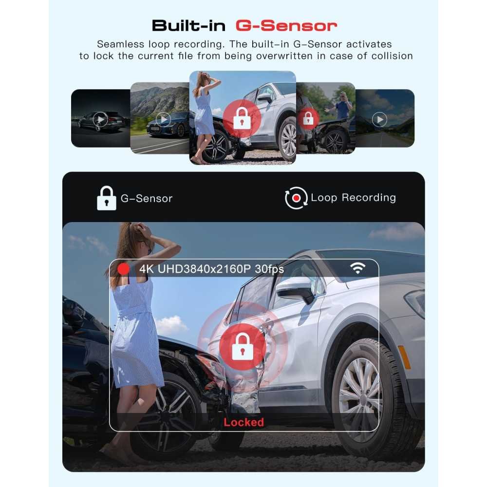 3 Channel 4K Dash Cam with Starvis 2 HDR Night Vision and Triple Camera Setup | TekChoice Electronics