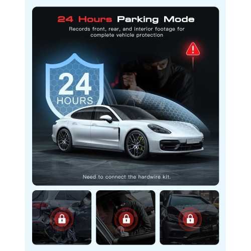 3 Channel 4K Dash Cam with Starvis 2 HDR Night Vision and Triple Camera Setup | TekChoice Electronics