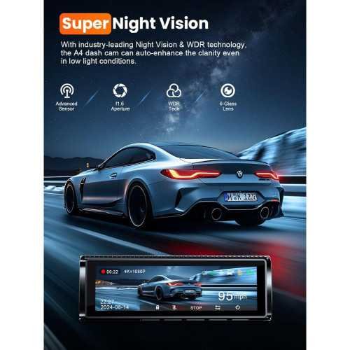 4K Dual Dash Cam with 5G WiFi, GPS, and Advanced Features for Total Car Security | TekChoice Electronics