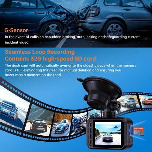 2.5K Dual Dash Camera for Powerful Front and Rear Recording | TekChoice Electronics