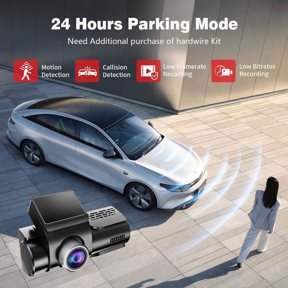 4K Front and Rear Dash Cam with Night Vision, WiFi, GPS, and Parking Mode | TekChoice Electronics