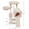 Premium Cat Condo: Multi-functional Activity Center w/ Sisal Scratching Posts, Jump Platform, and Play House Bed