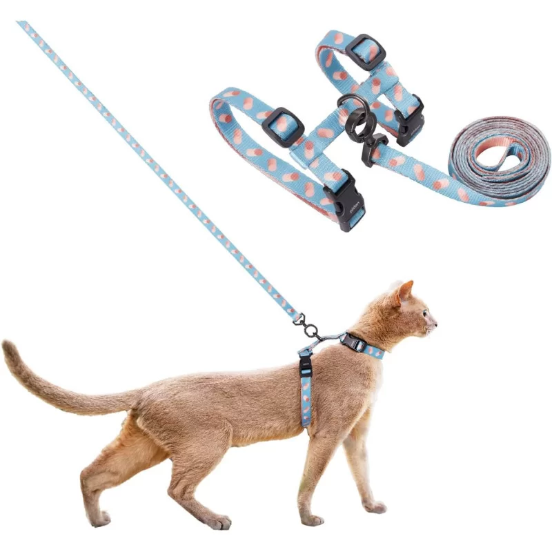 Adjustable Cat Harness and Leash Set - Ensuring Escape-Proof Safety for Cats of all Sizes