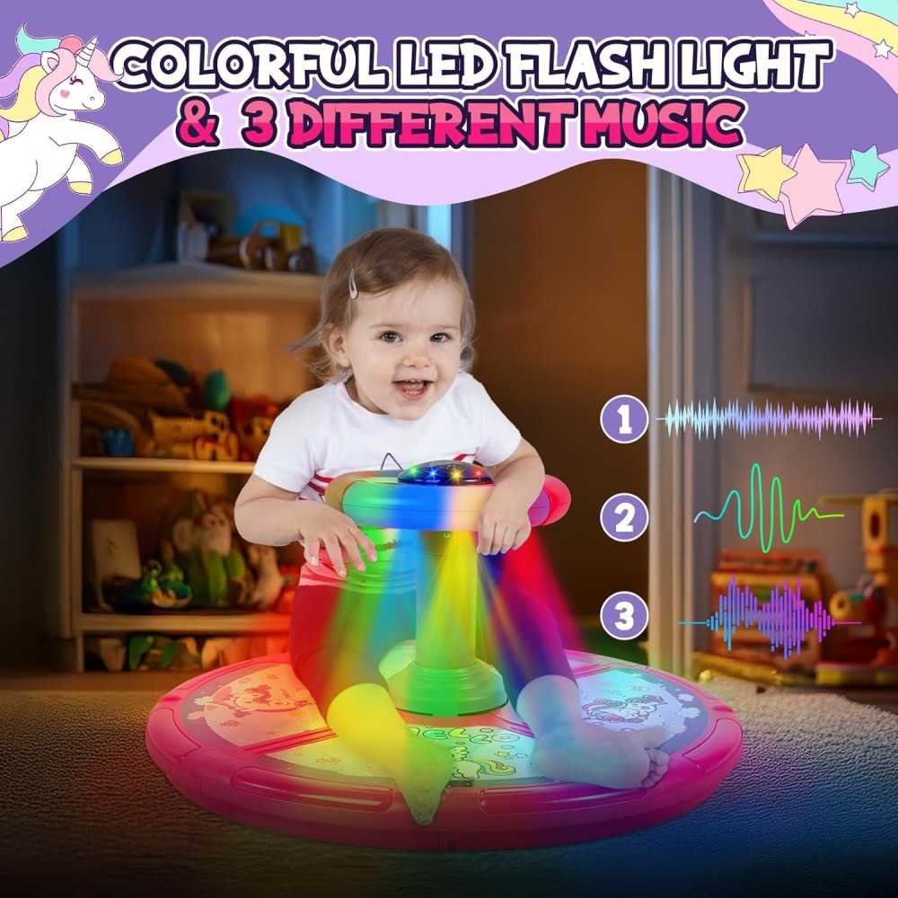 Unicorn Ocean Sit and Spin Toy with LED Lights