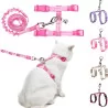 Escape-Proof Cat Harness and Leash Set, Designed for Walking: Adjustable Vest Harnesses for Small, Medium, and Large Cats