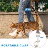 Escape-Proof Adjustable Cat Harness and Leash Set for Walking