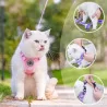 Cat Harness and Leash Set with Escape-Proof Design: Neck-Release Adjustable Harness for Cats of All Sizes