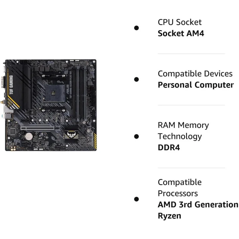 ASUS TUF Gaming A520M-PLUS (WiFi) AMD AM4 (3rd Gen Ryzen™) microATX Motherboard