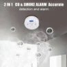 2-in-1 Carbon Monoxide and Smoke Detector Alarm