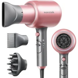 Wavytalk Professional Ionic Hair Dryer Blow Dryer w/ Diffuser and Concentrator for Curly Hair