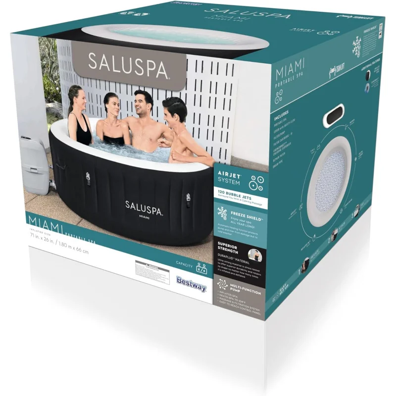 SaluSpa 2 to 4 Person Inflatable Hot Tub Spa