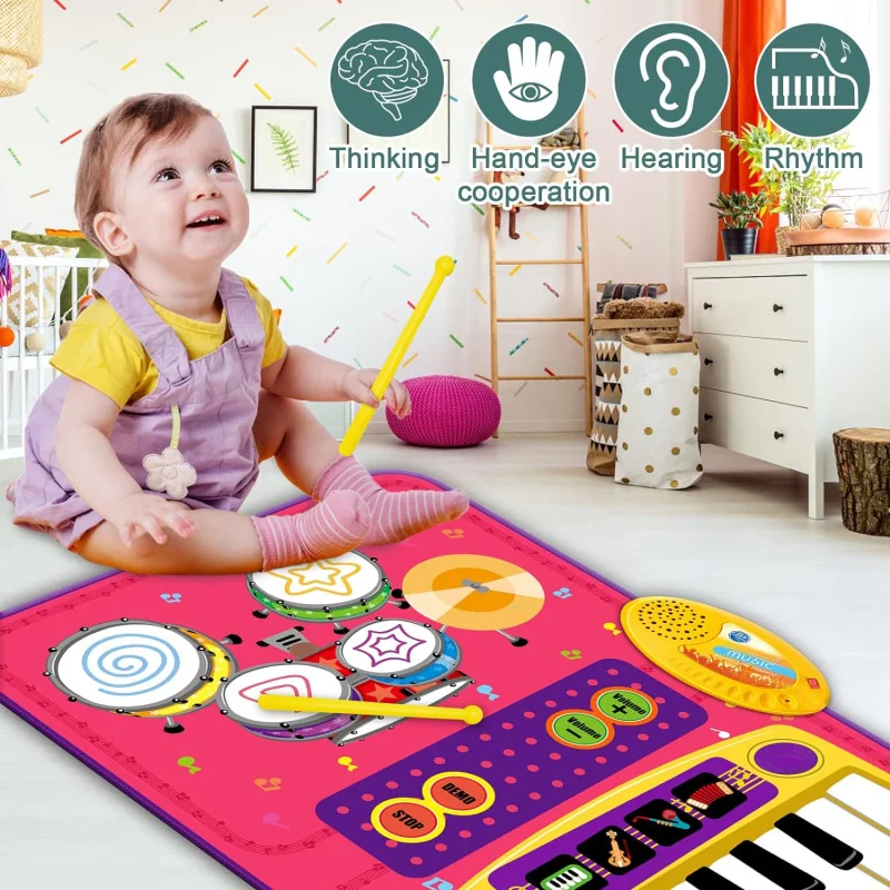 2-in-1 Toddler Music Mat