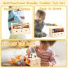 Montessori-inspired Wooden Toddler Tool Bench